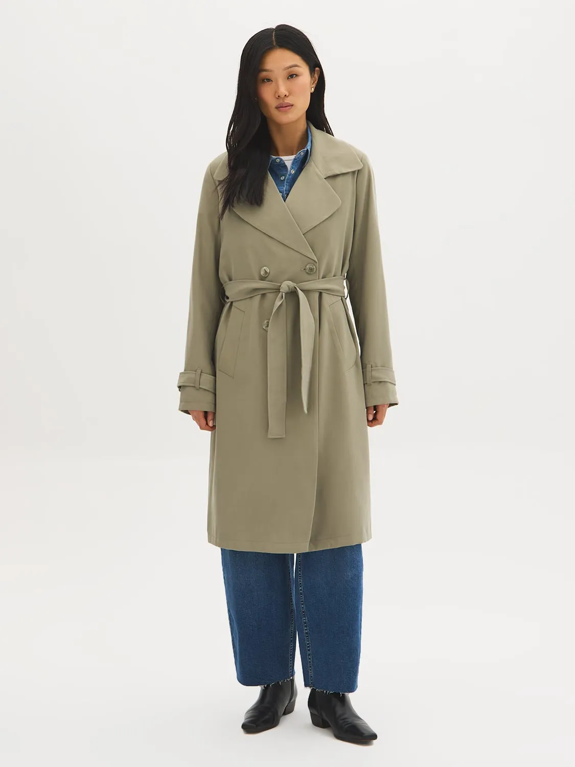 Trench Coat With Belt sold by Suzy Shier product image thumbnail 2