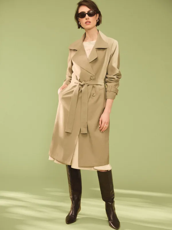 Trench Coat With Belt made by Suzy Shier