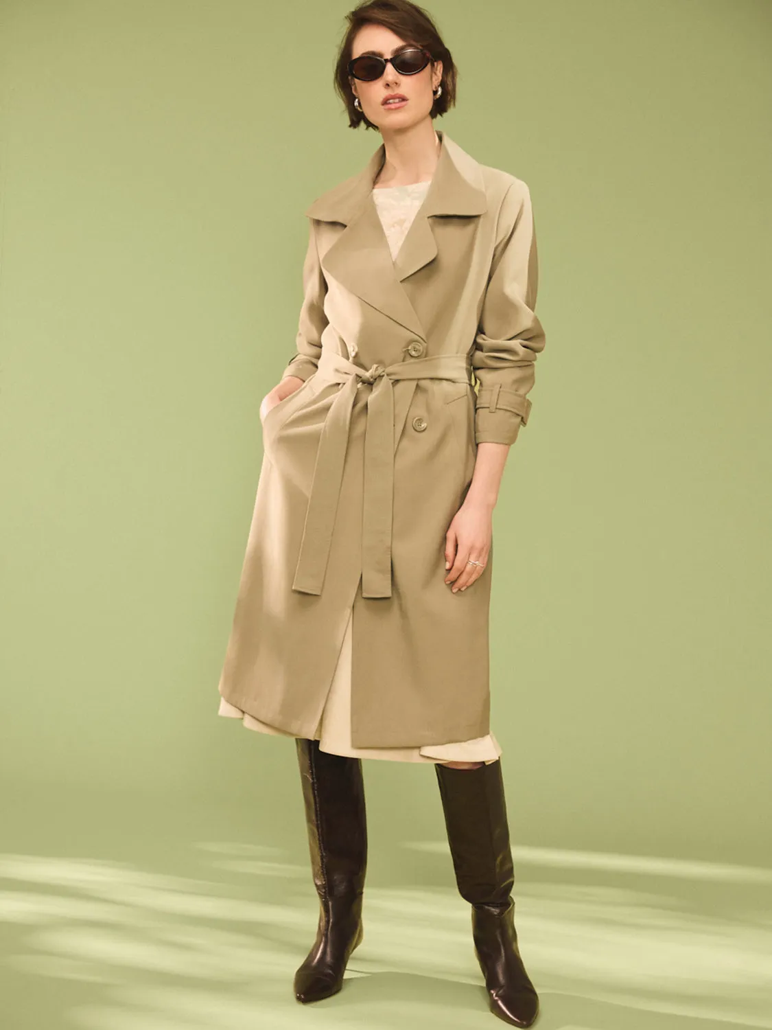 Trench Coat With Belt sold by Suzy Shier