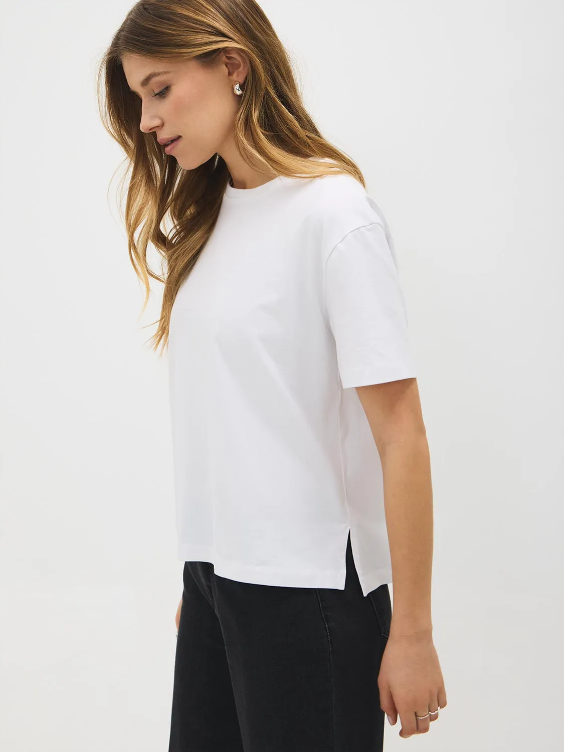 Cotton-Blend T-Shirt sold by Suzy Shier