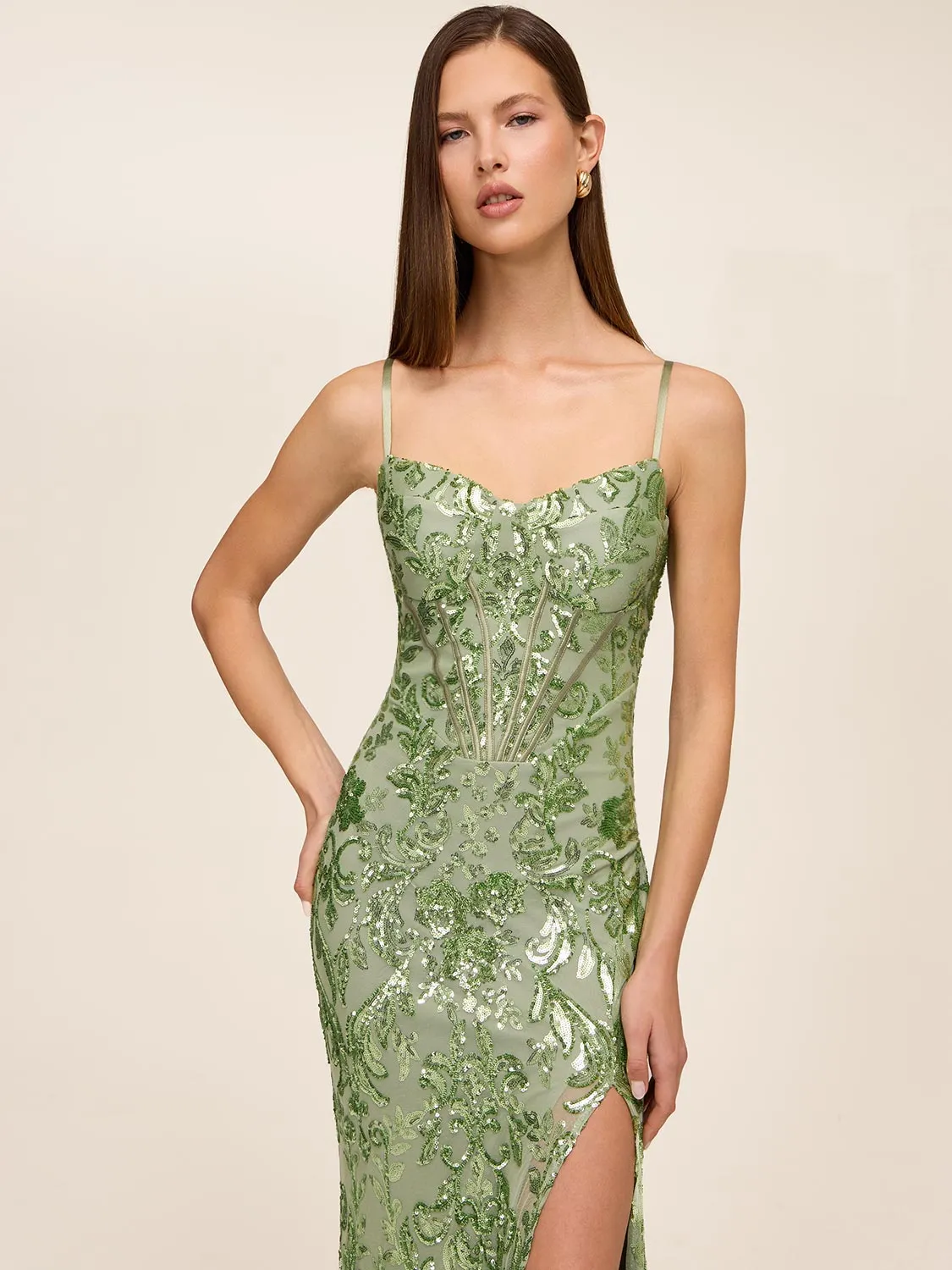 Patterned Sequin Gown sold by Suzy Shier product image thumbnail 2