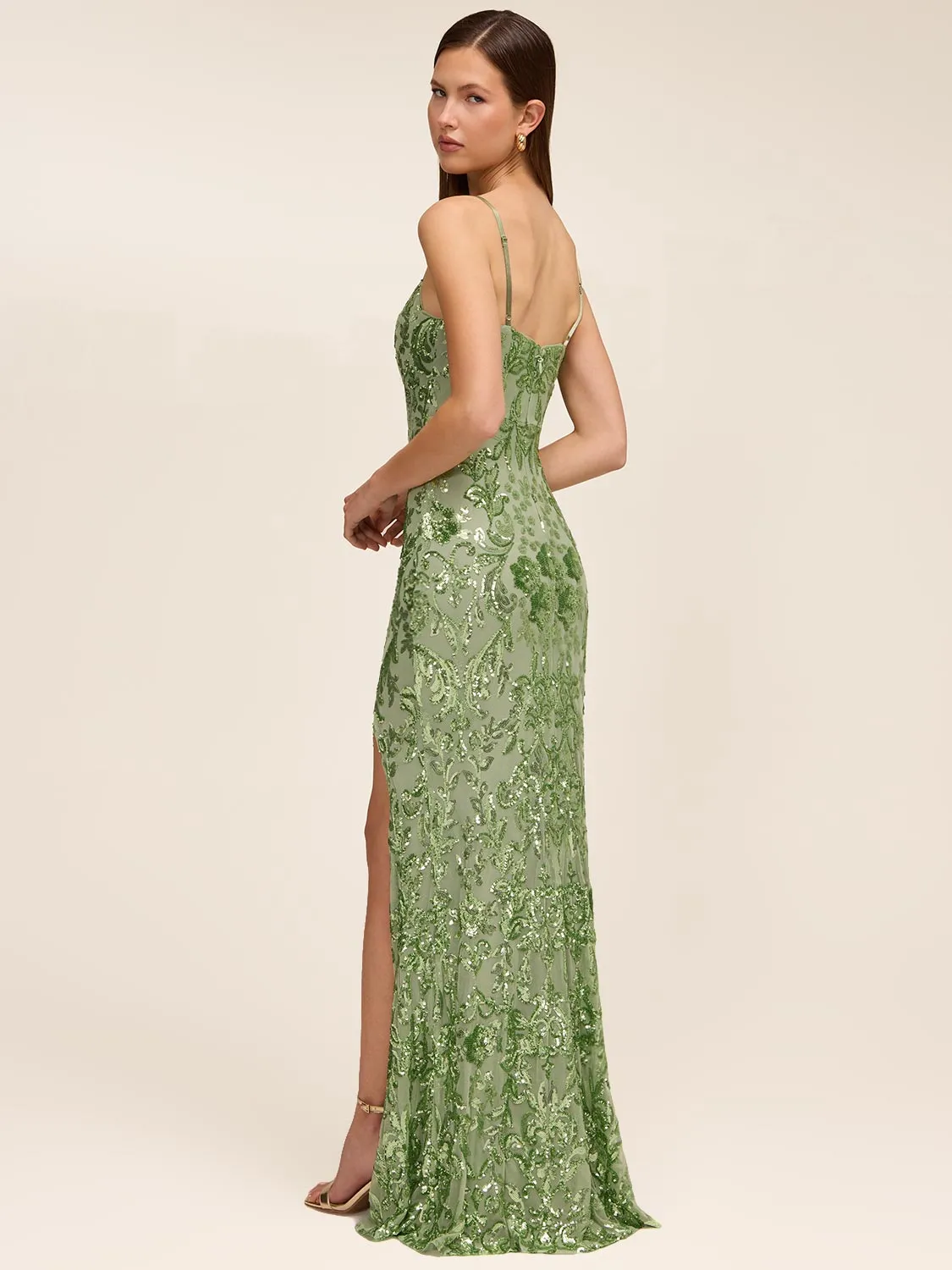 Patterned Sequin Gown sold by Suzy Shier product image thumbnail 4
