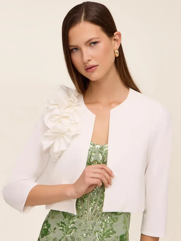 3/4 Sleeve Bolero With Ruffles made by Suzy Shier