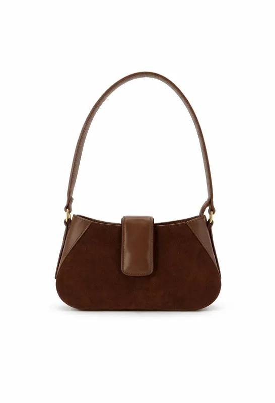 Faux Suede Shoulder Bag made by Suzy Shier