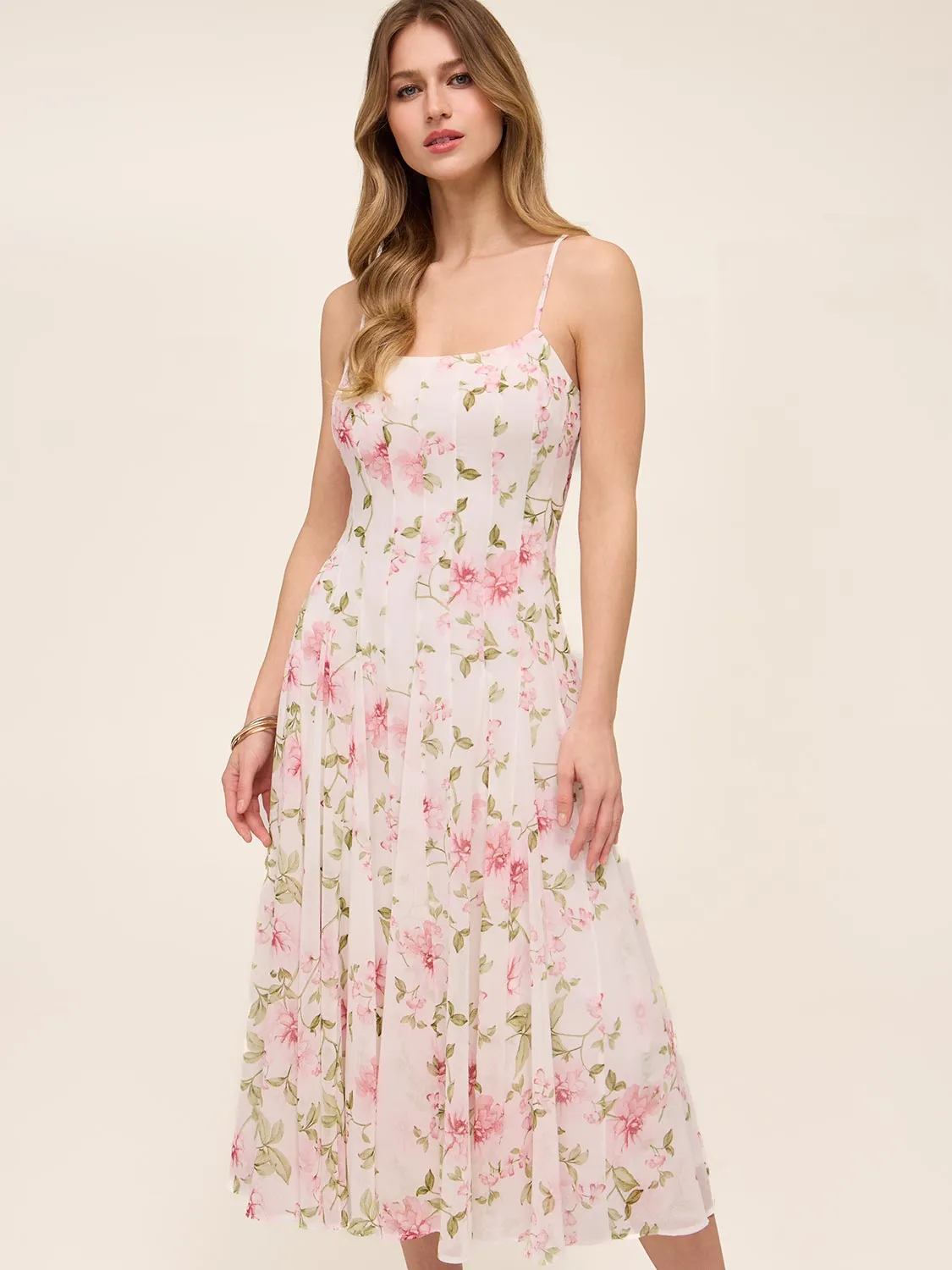 Floral Chiffon Midi Dress sold by Suzy Shier product image thumbnail 2