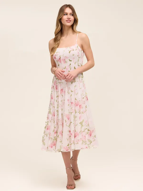 Floral Chiffon Midi Dress made by Suzy Shier
