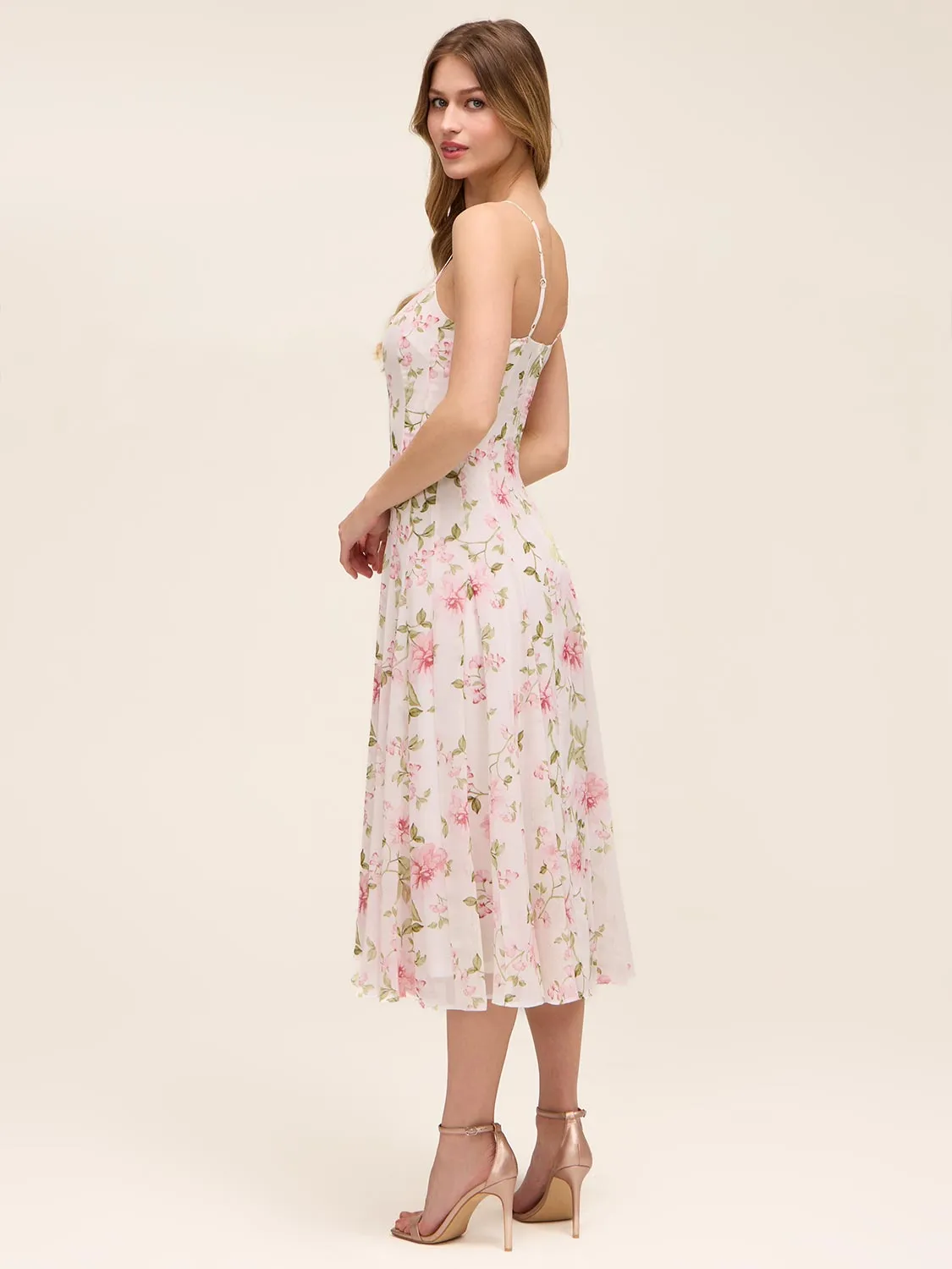 Floral Chiffon Midi Dress sold by Suzy Shier product image thumbnail 4