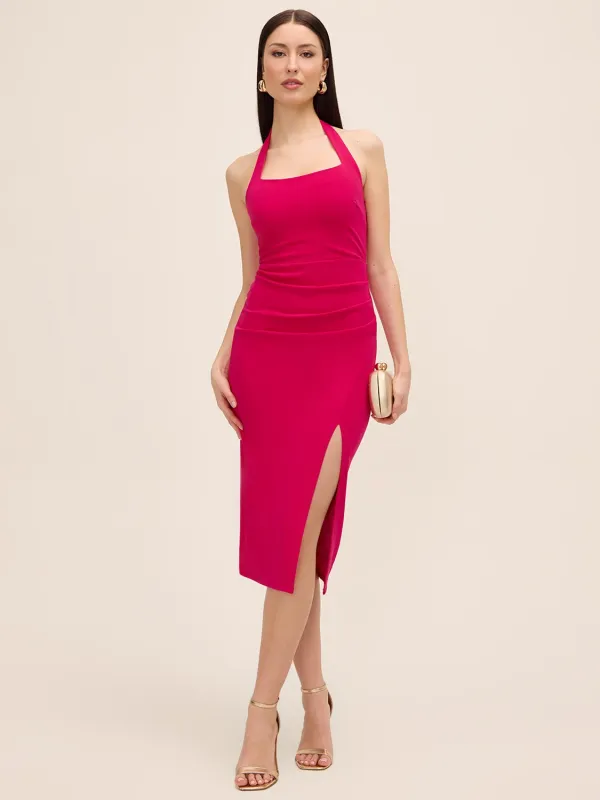 Halter Square Neck Midi Dress made by Suzy Shier