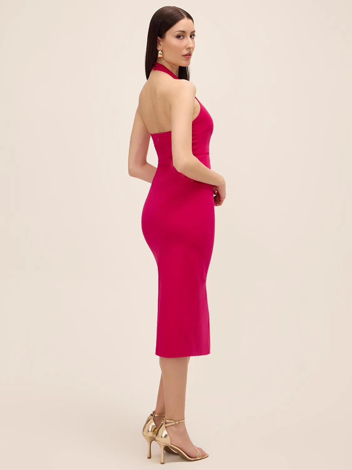 Halter Square Neck Midi Dress sold by Suzy Shier product image thumbnail 4