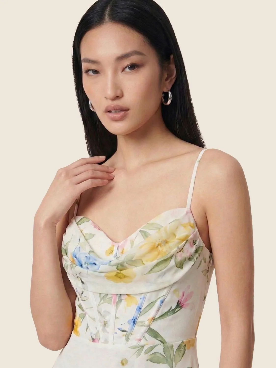 Cowl Neck Floral Midi Dress sold by Suzy Shier product image thumbnail 2
