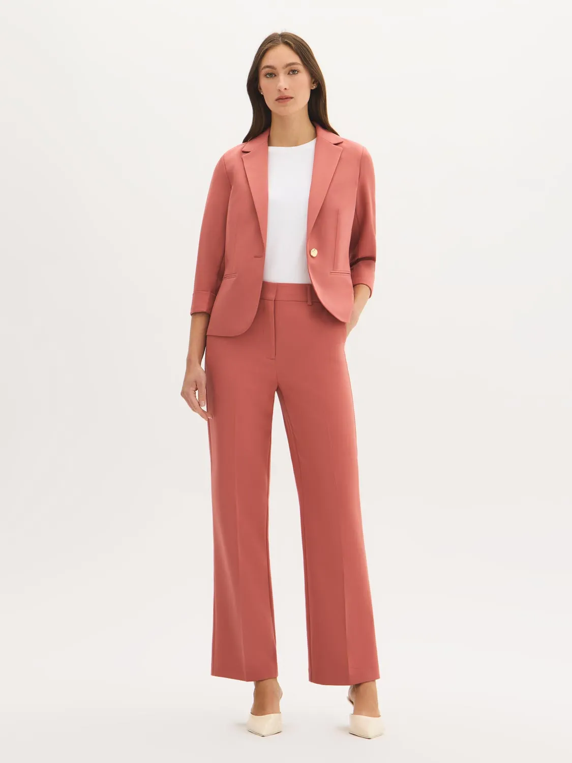 Tailored Straight-Leg Pants sold by Suzy Shier