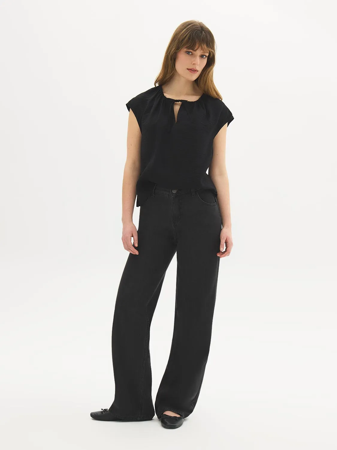 Tie-Front Dolman Sleeve Blouse sold by Suzy Shier product image thumbnail 3