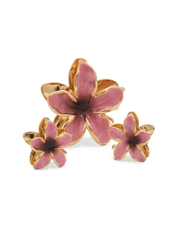 3-Pack Of Hibiscus Hair Clips made by Suzy Shier