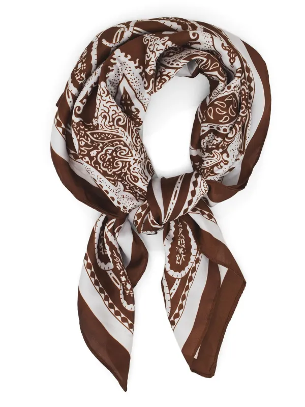 Paisley Print Silk-Like Scarf made by Suzy Shier