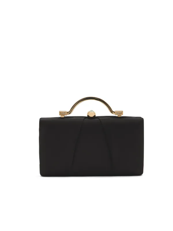 Satin Minaudiere With Top Handle made by Suzy Shier