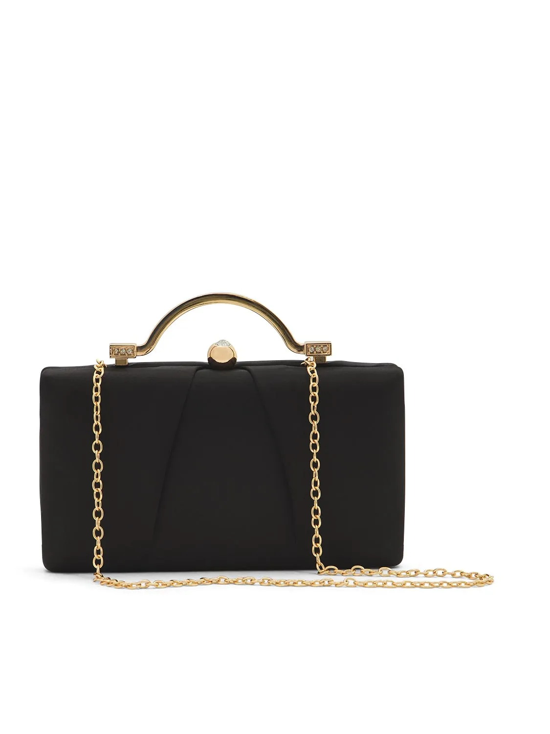 Satin Minaudiere With Top Handle sold by Suzy Shier product image thumbnail 4