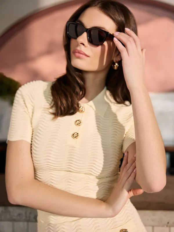 Wavy Ribbed Polo made by Suzy Shier