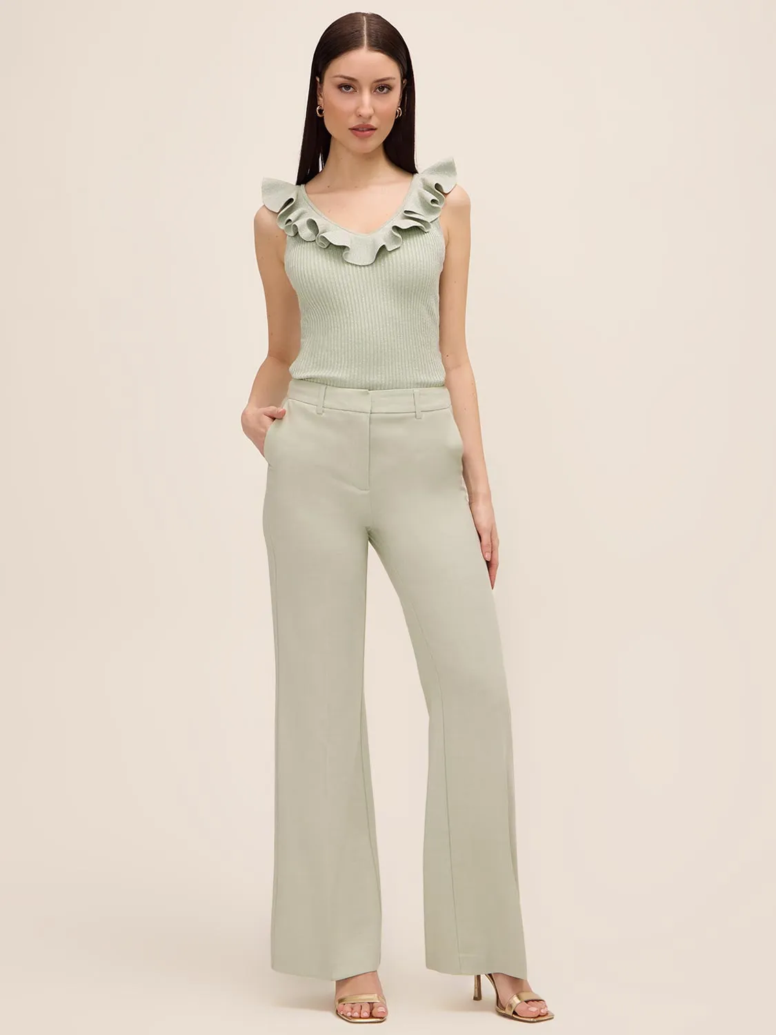 Metallic Ruffle Sweater sold by Suzy Shier product image thumbnail 3