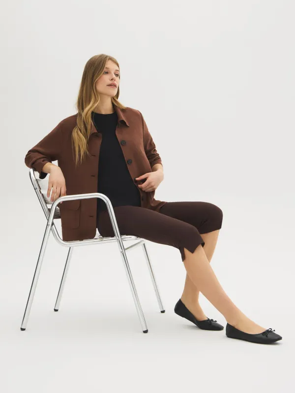 Slit Hem Capri Pants made by Suzy Shier
