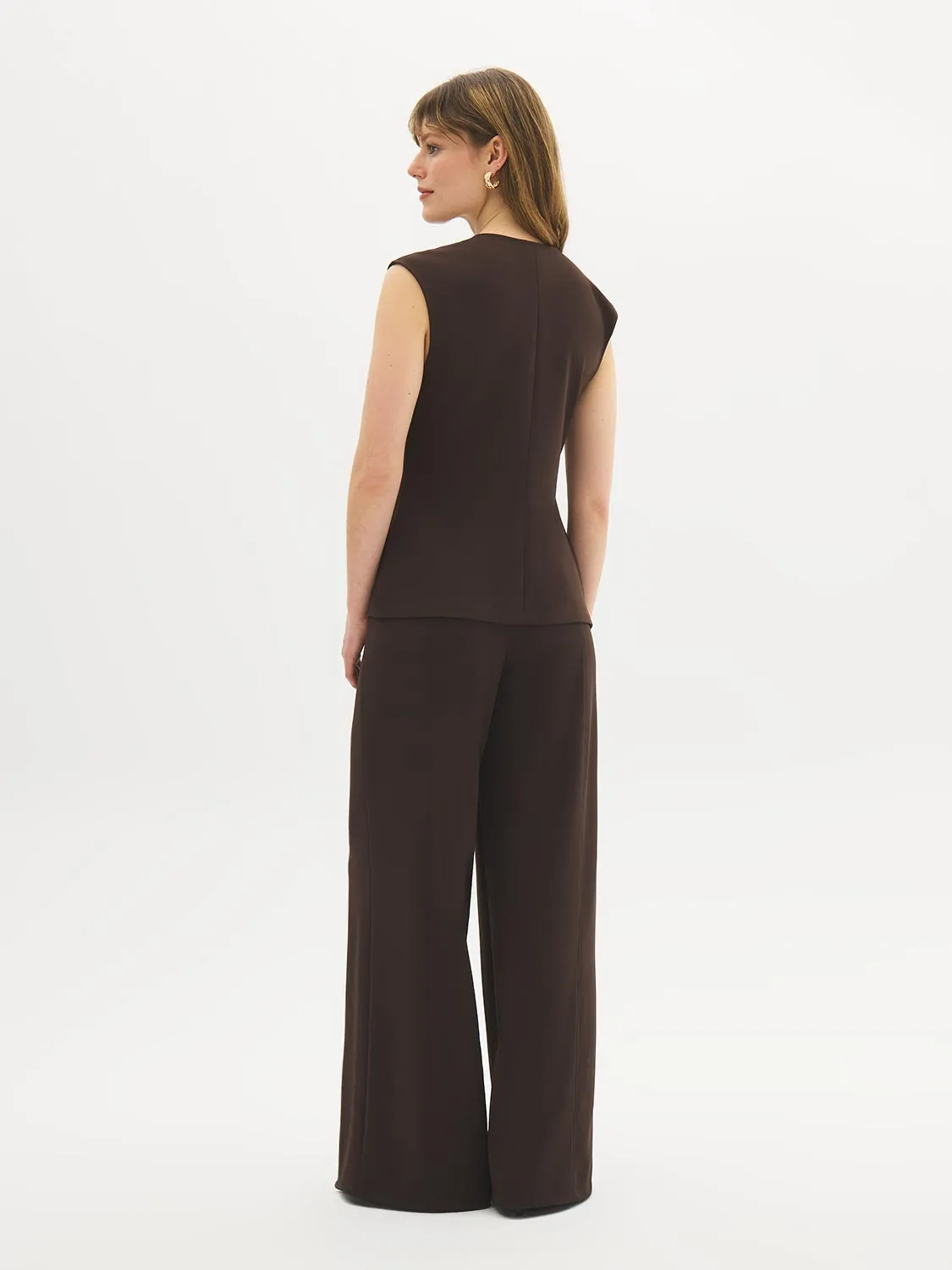 Sleeveless Crepe Vest sold by Suzy Shier product image thumbnail 5