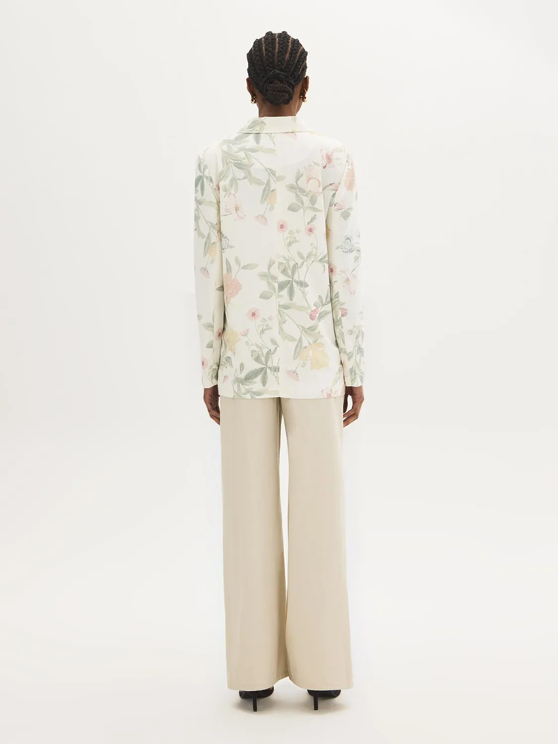 Floral Print Linen-Blend Blazer sold by Suzy Shier product image thumbnail 4