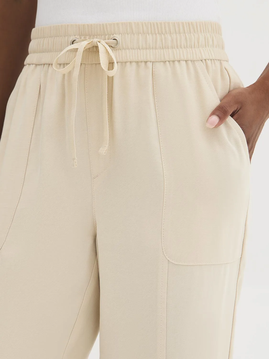 Drawstring Twill Capri Pants sold by Suzy Shier product image thumbnail 4