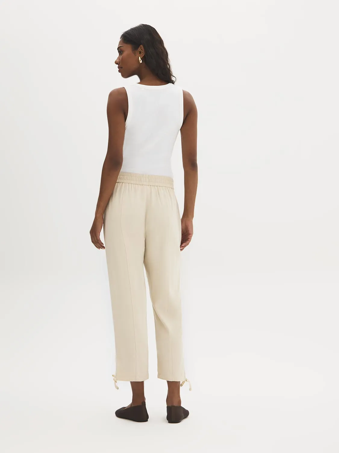 Drawstring Twill Capri Pants sold by Suzy Shier product image thumbnail 5