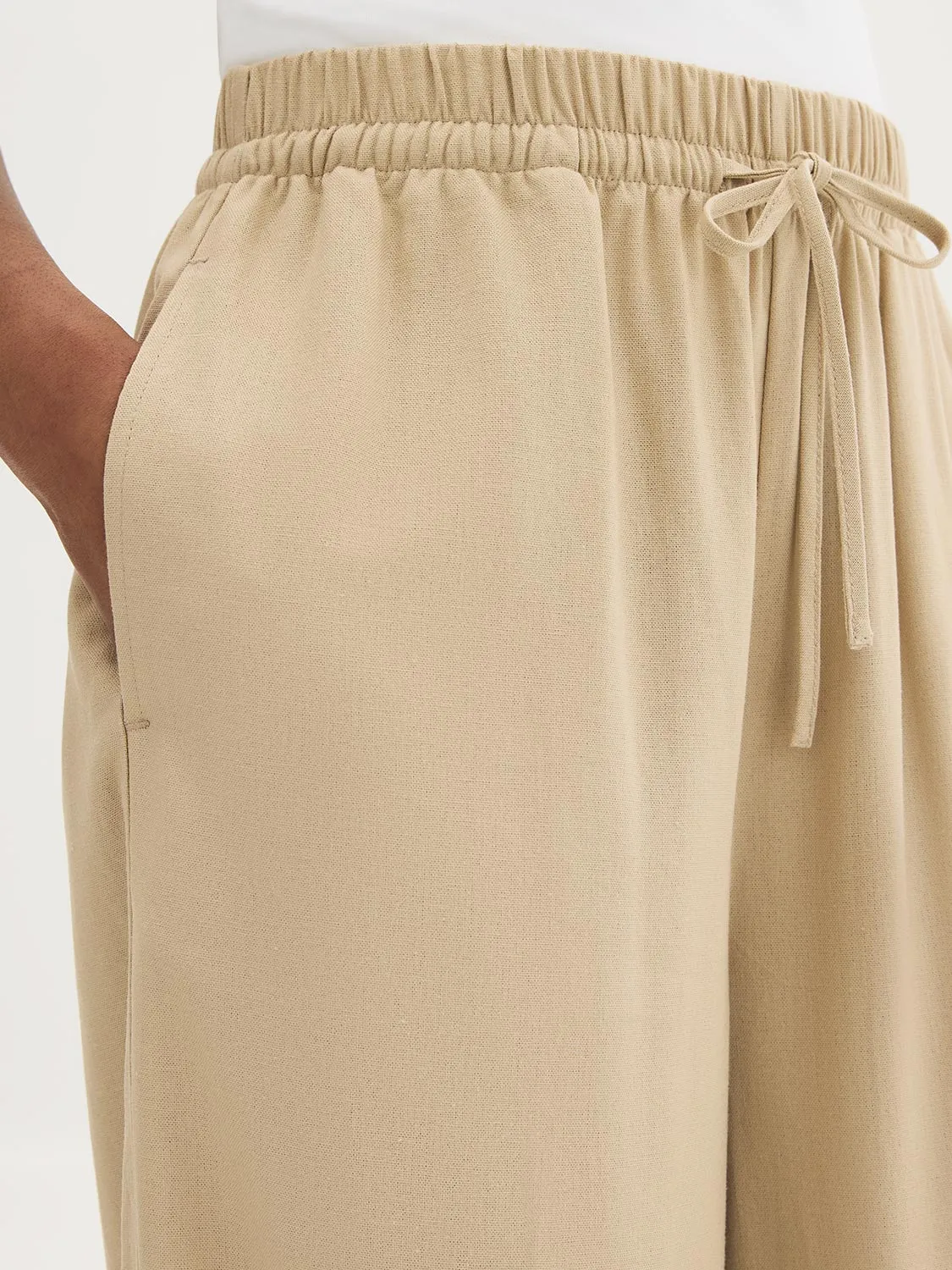Crochet Trim Wide Leg Pants sold by Suzy Shier product image thumbnail 3