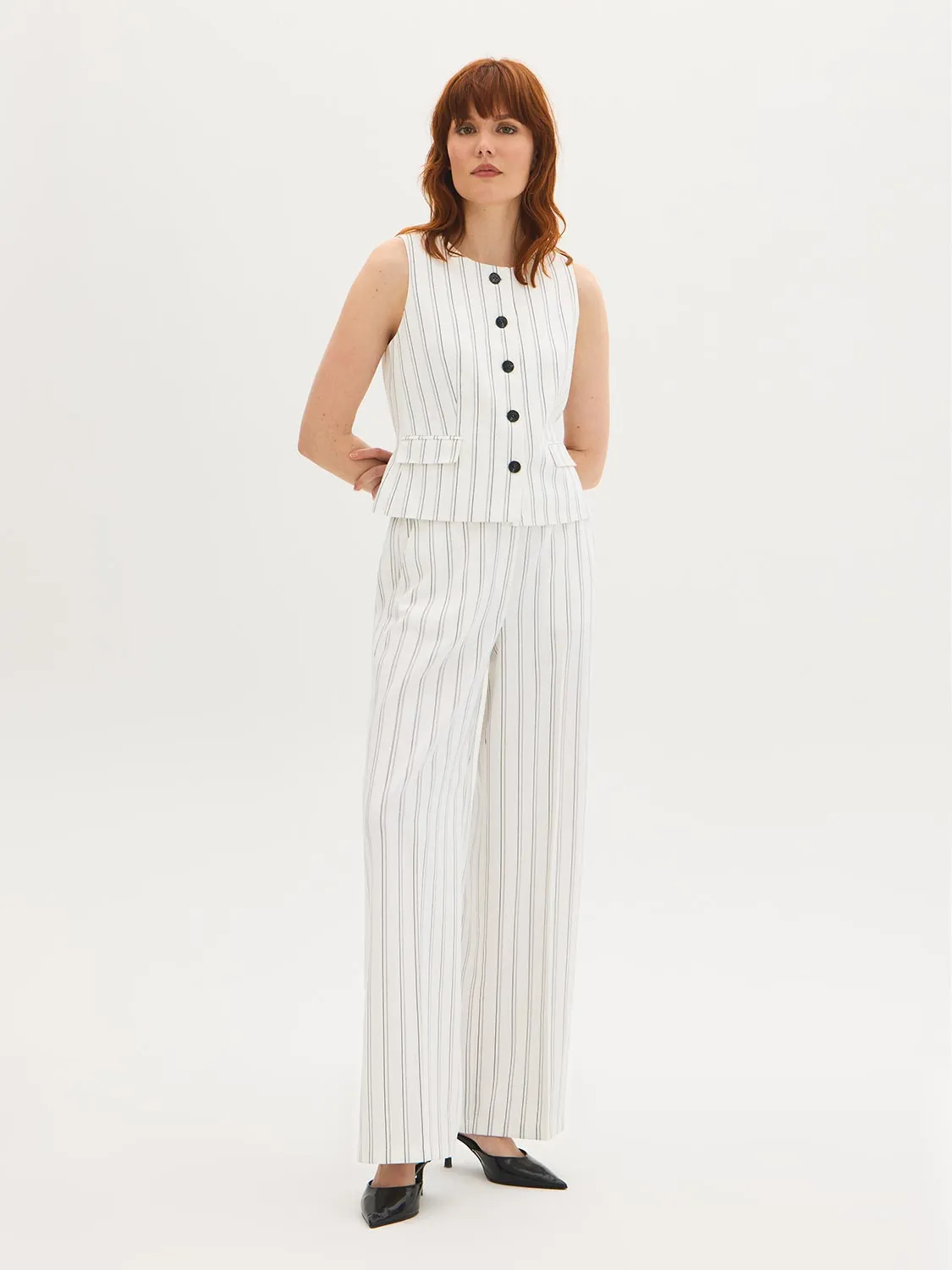 Striped Tie-Back Vest Top sold by Suzy Shier product image thumbnail 4