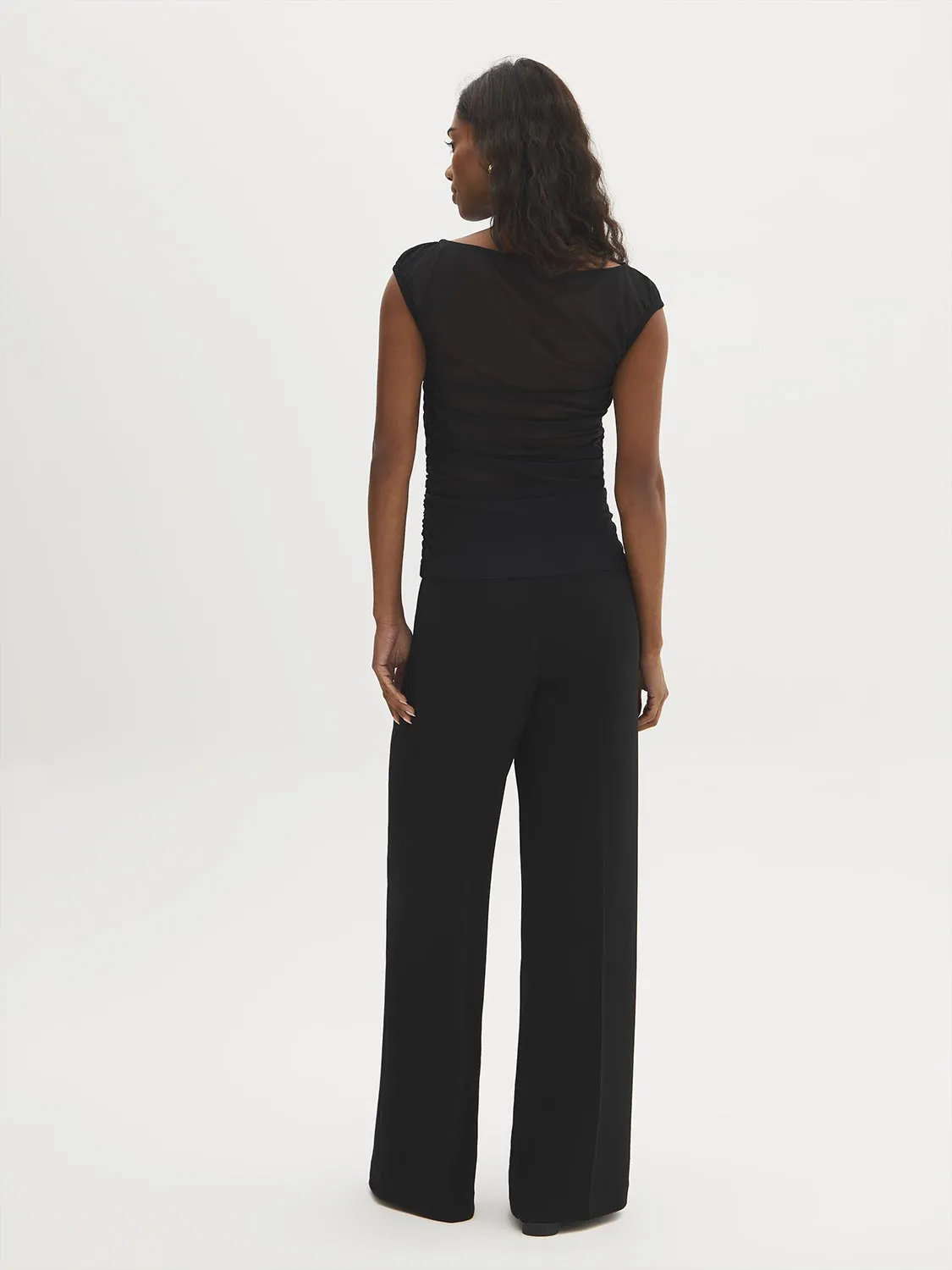 Mesh Illusion Boat Neck Top sold by Suzy Shier product image thumbnail 4