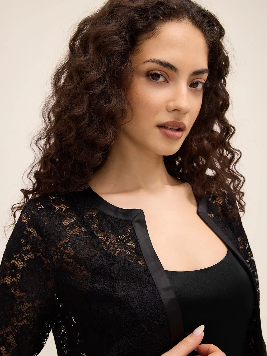 3/4 Sleeve Lace Bolero sold by Suzy Shier product image thumbnail 4