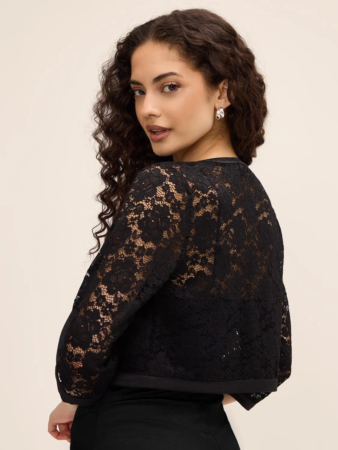 3/4 Sleeve Lace Bolero sold by Suzy Shier product image thumbnail 2