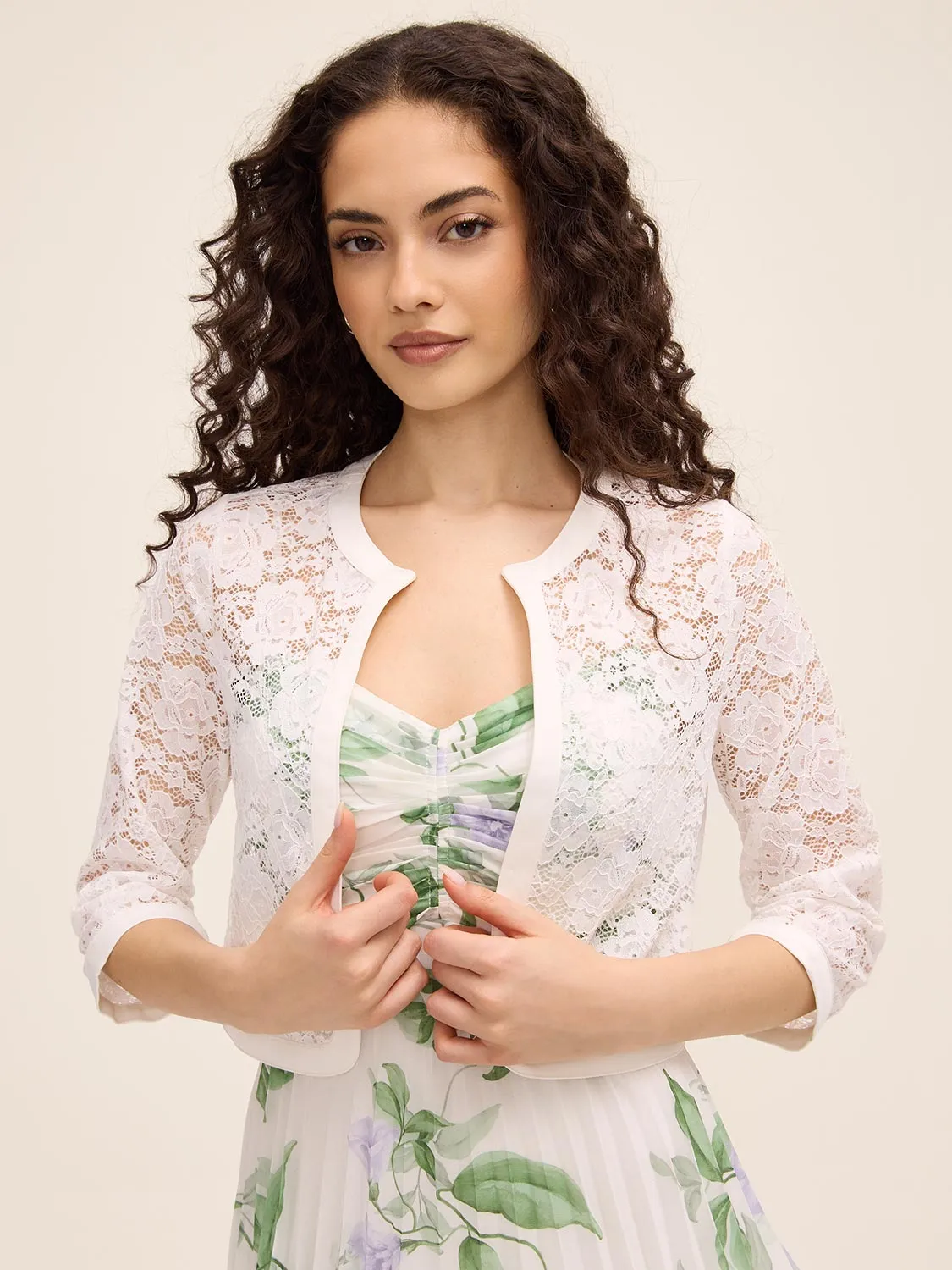 3/4 Sleeve Lace Bolero sold by Suzy Shier product image thumbnail 5