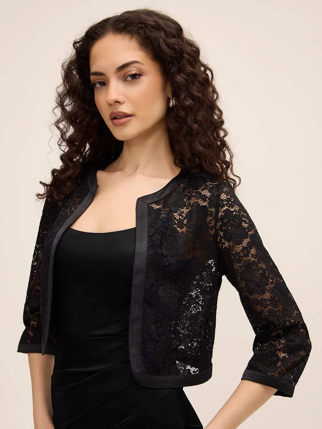 3/4 Sleeve Lace Bolero sold by Suzy Shier product image thumbnail 3