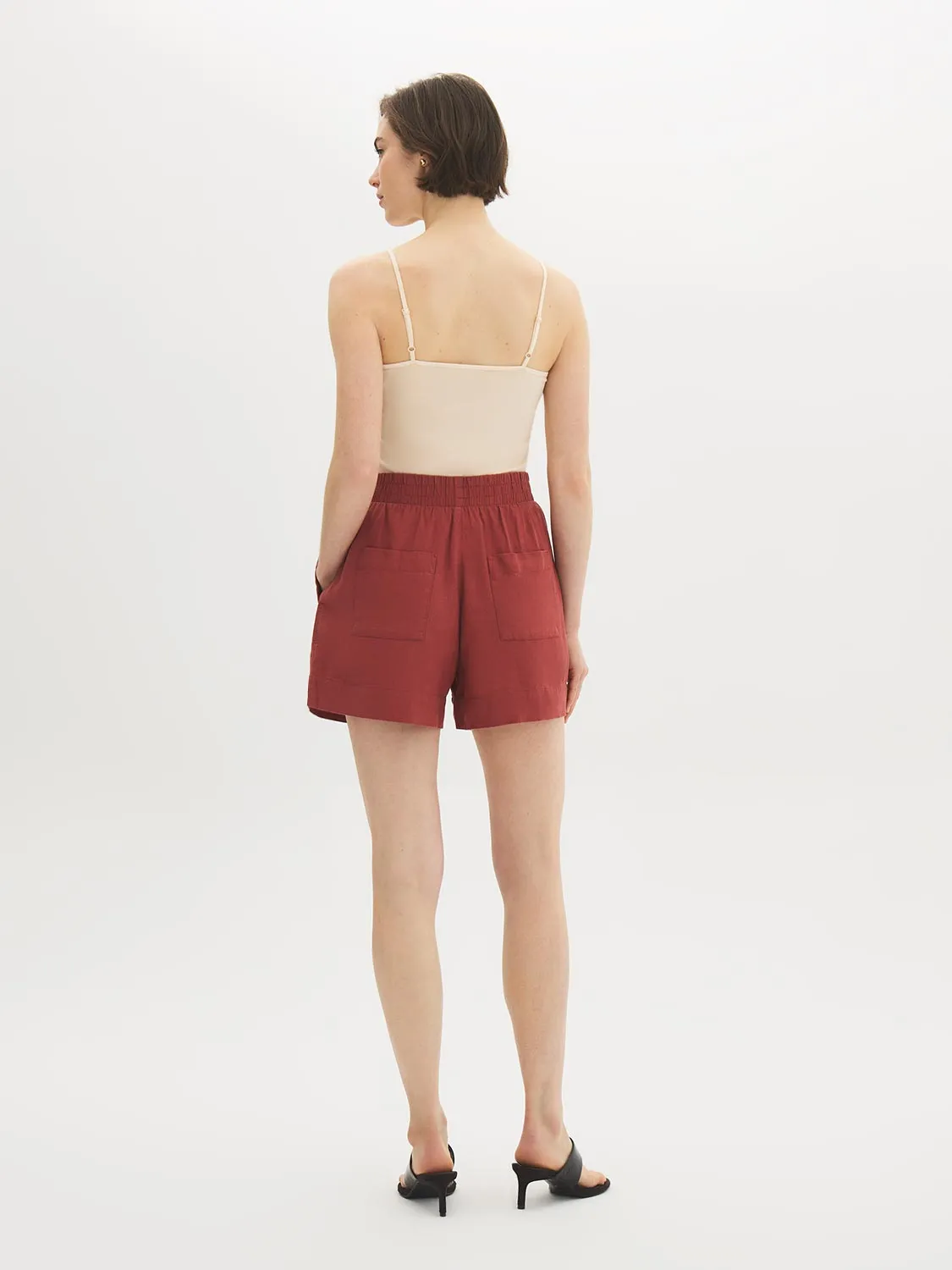 Linen-Blend Shorts sold by Suzy Shier product image thumbnail 5