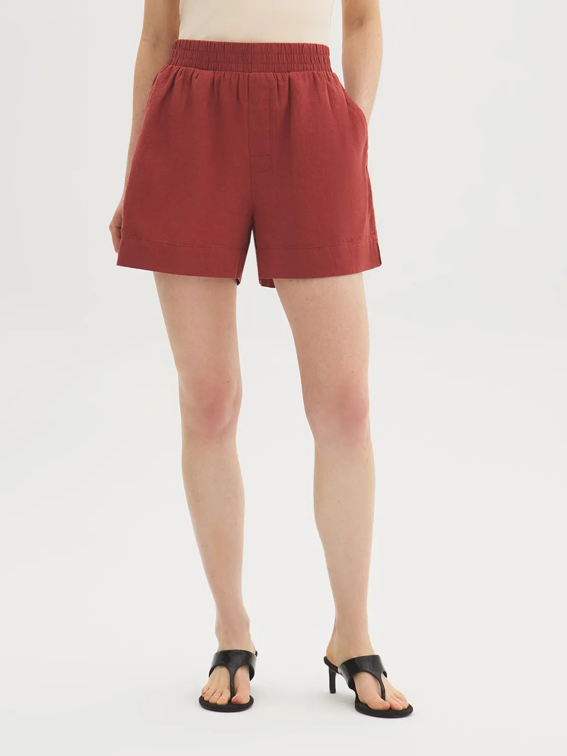 Linen-Blend Shorts sold by Suzy Shier product image thumbnail 2