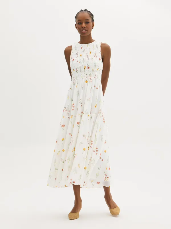Floral Smocked Midi Dress made by Suzy Shier