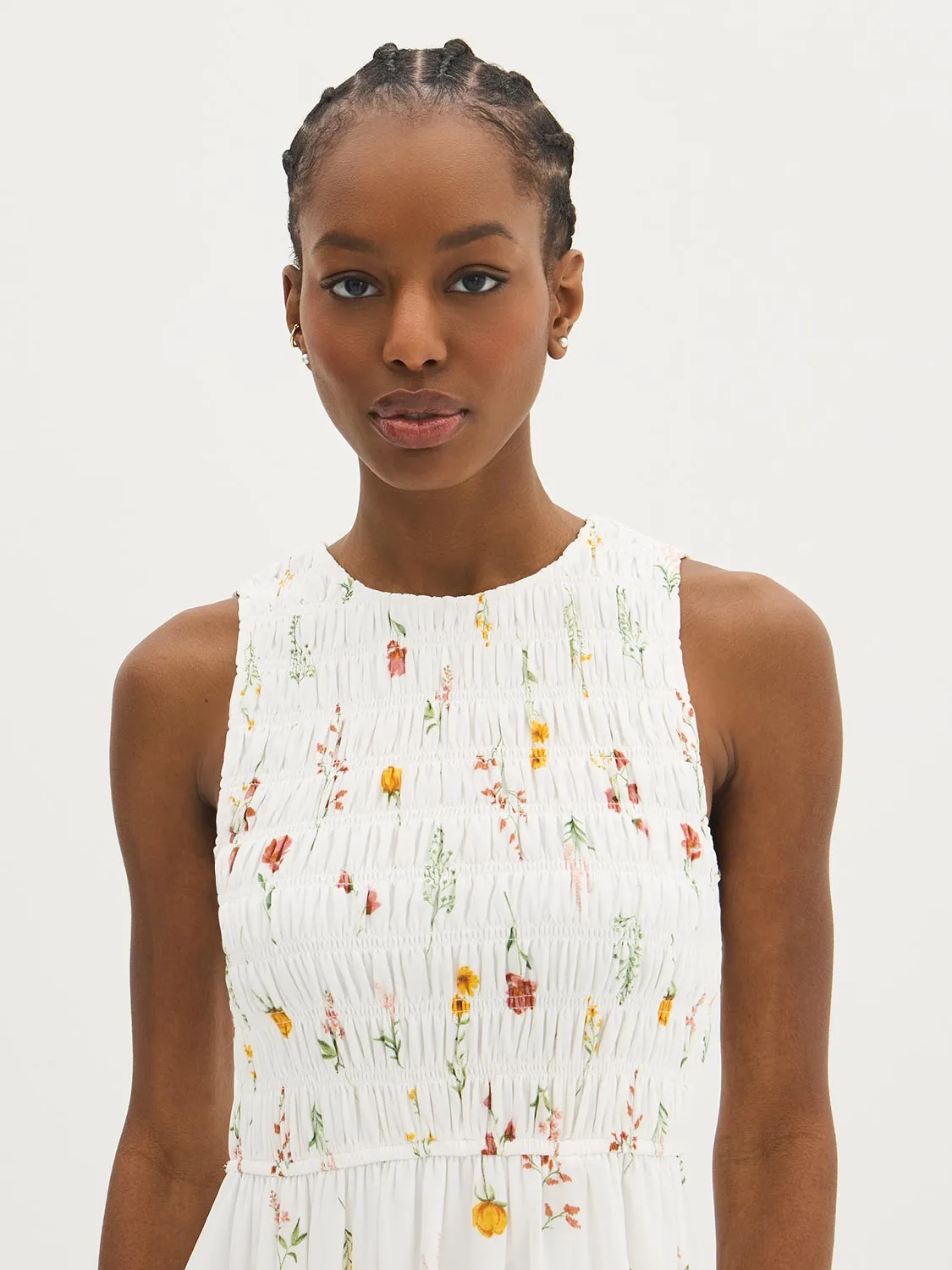 Floral Smocked Midi Dress sold by Suzy Shier product image thumbnail 2