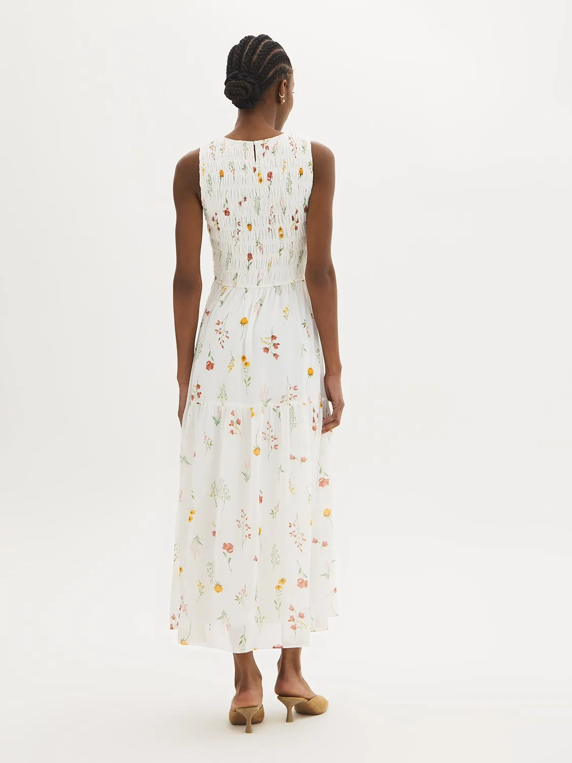 Floral Smocked Midi Dress sold by Suzy Shier product image thumbnail 4