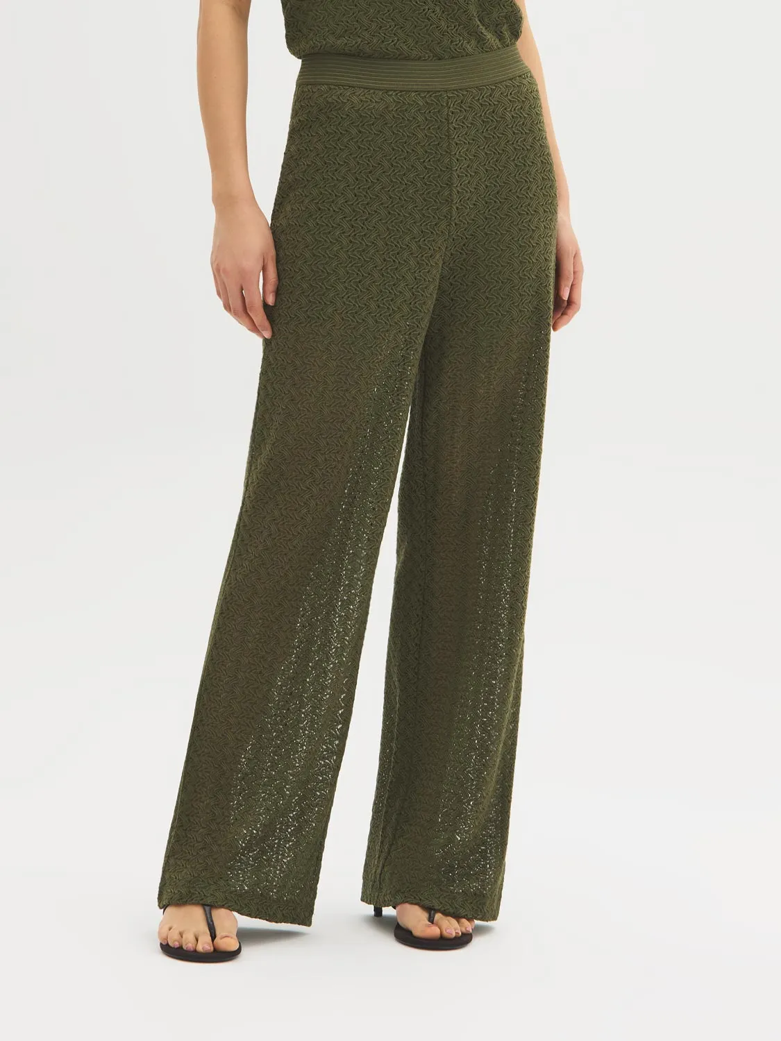 Crochet Wide-Leg Pants sold by Suzy Shier product image thumbnail 3