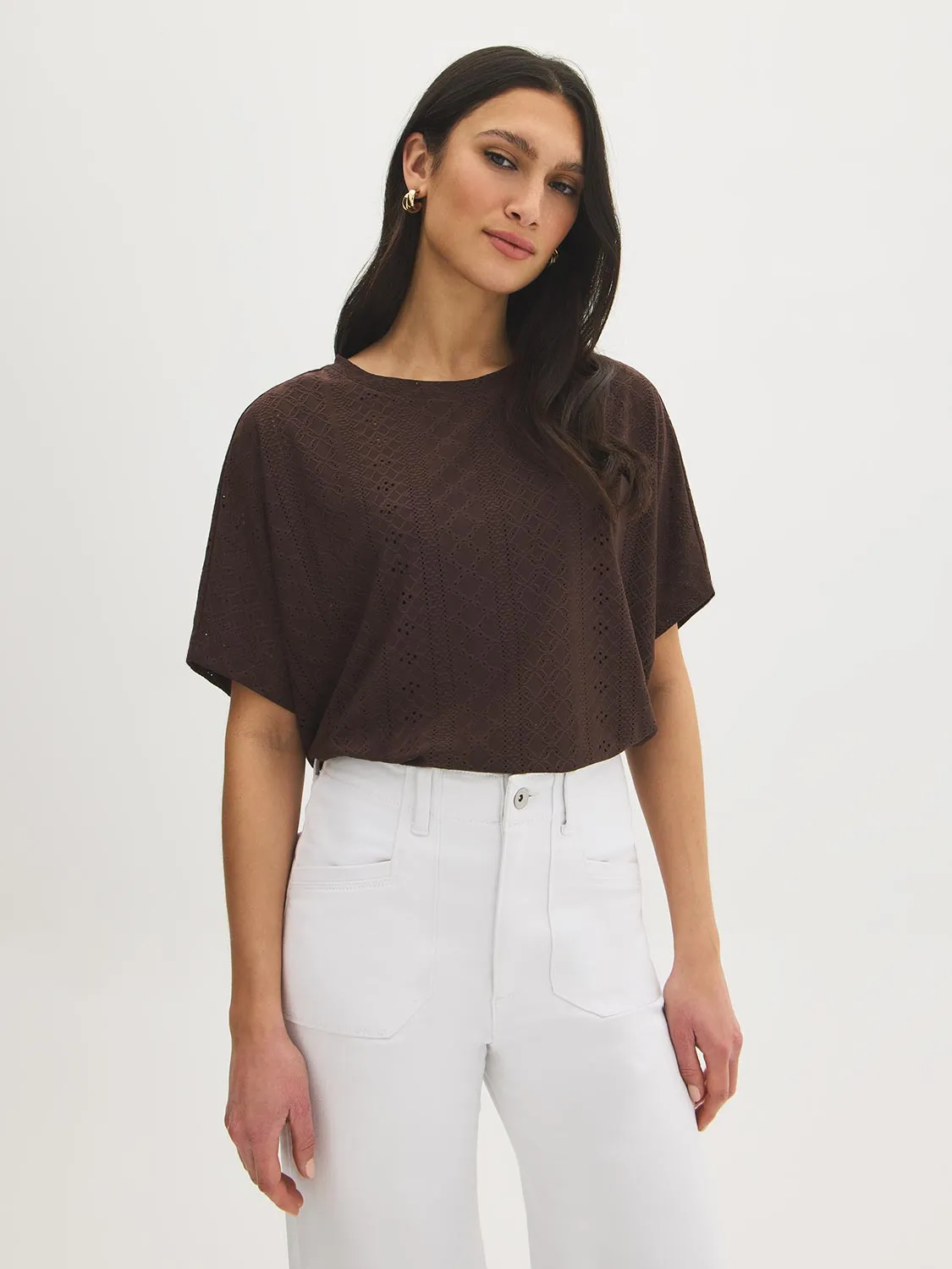 Eyelet Dolman Sleeve Top sold by Suzy Shier product image thumbnail 3