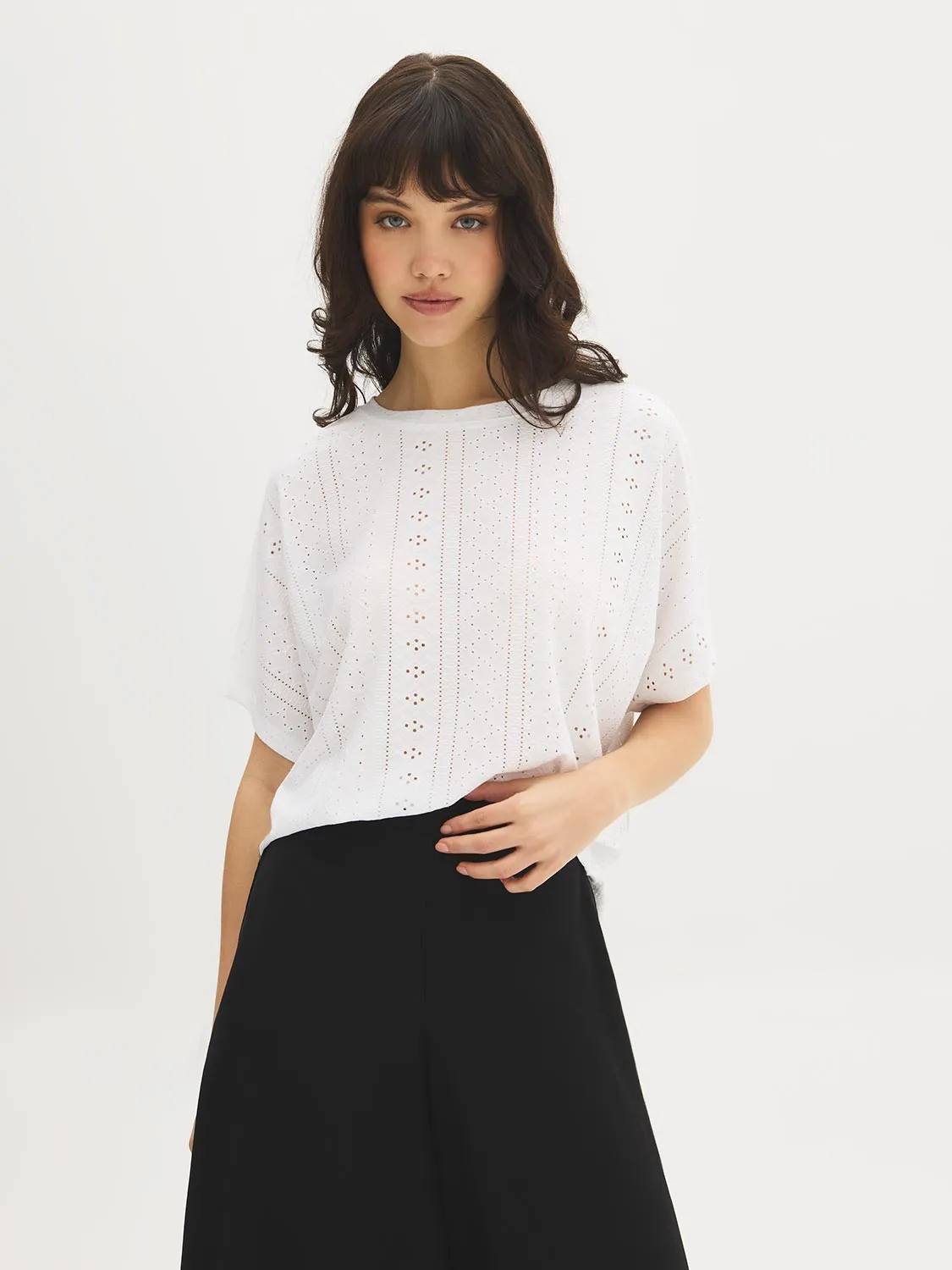 Eyelet Dolman Sleeve Top sold by Suzy Shier product image thumbnail 5