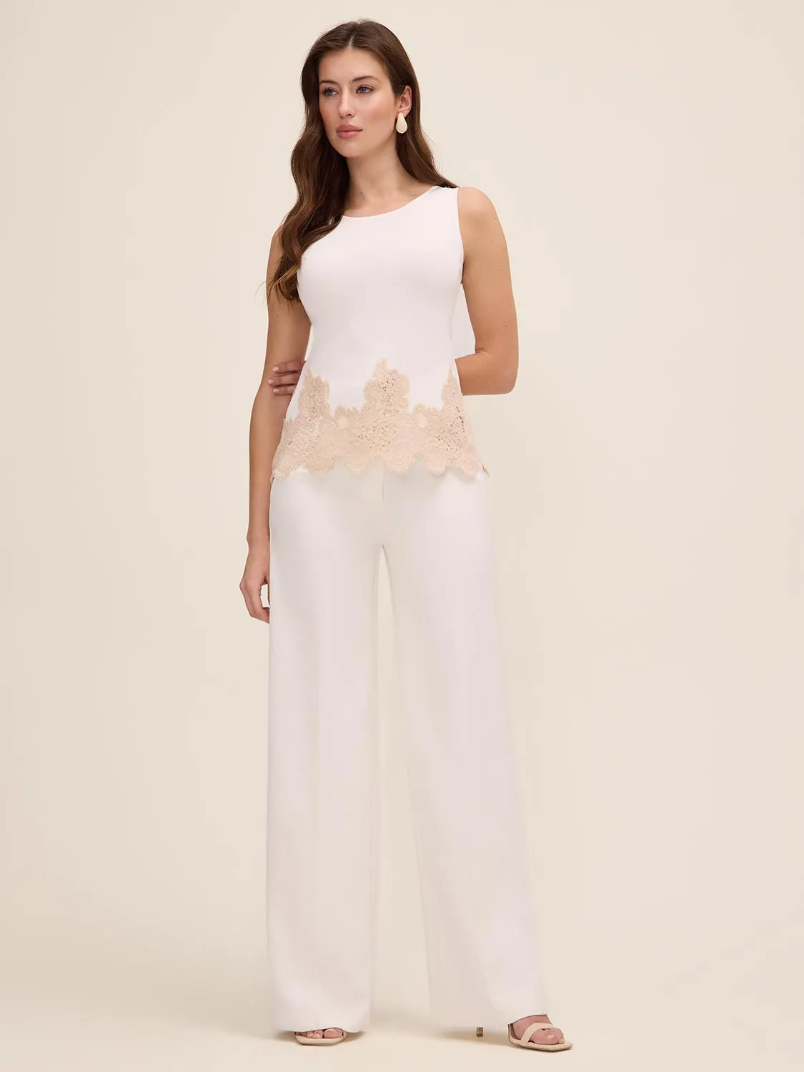 Sleeveless Sweater With Lace Trim sold by Suzy Shier product image thumbnail 4