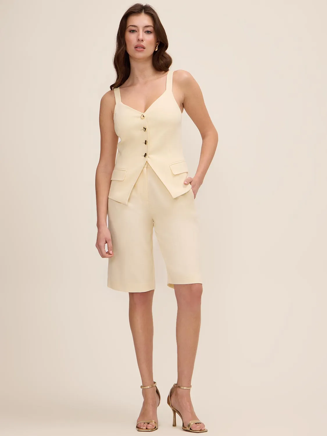 Textured Crosshatch Vest sold by Suzy Shier product image thumbnail 5