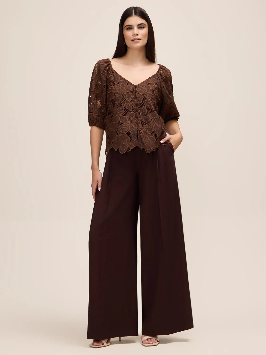 Embroidered Floral Top sold by Suzy Shier