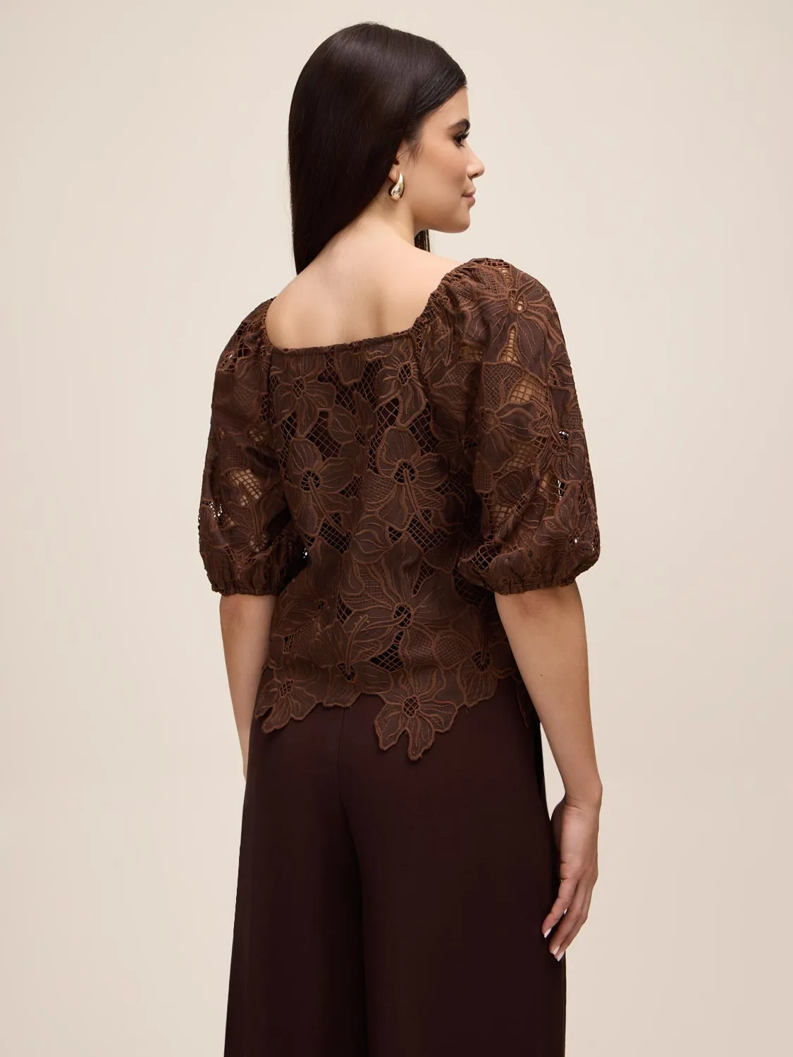 Embroidered Floral Top sold by Suzy Shier product image thumbnail 4