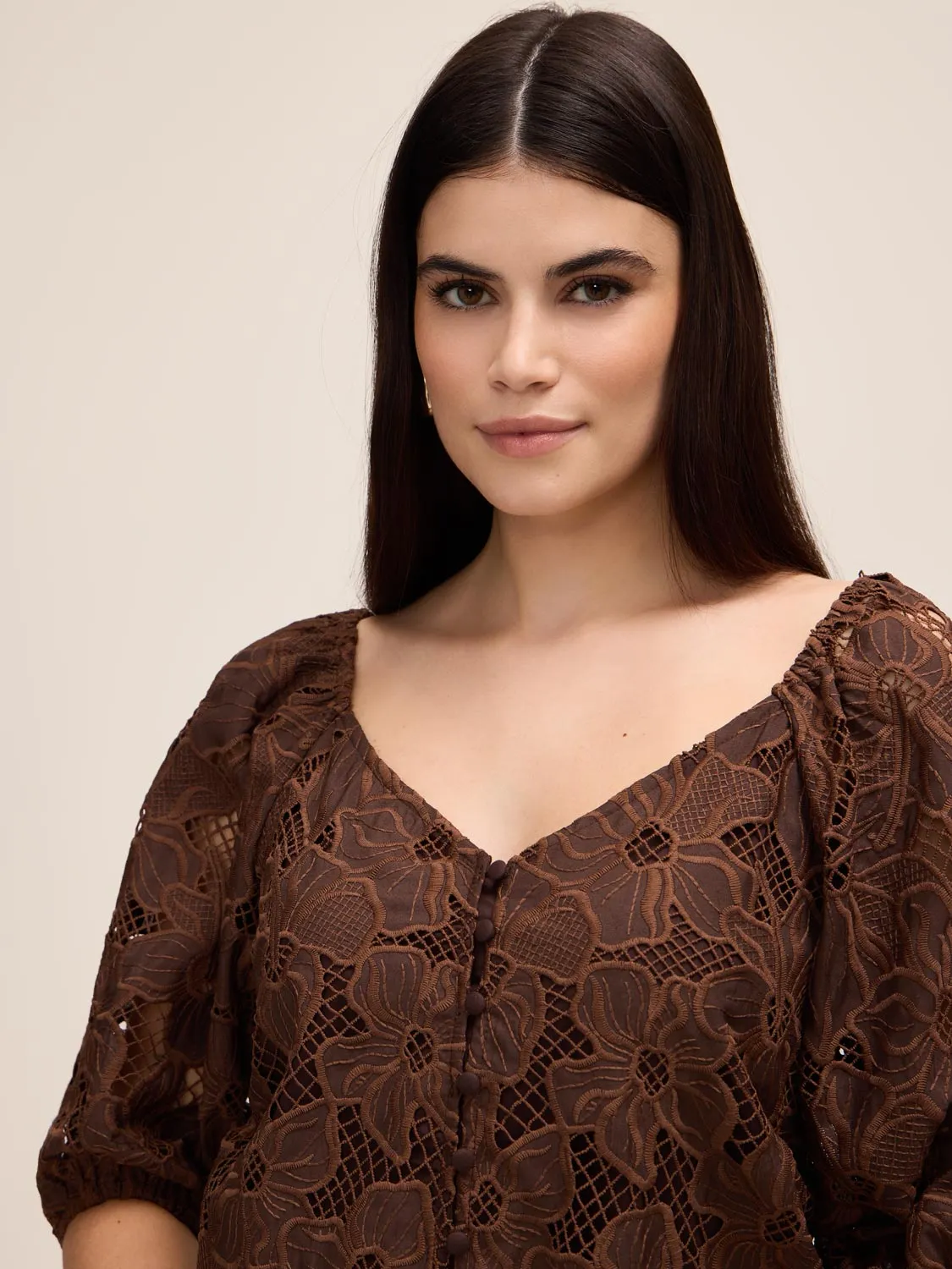 Embroidered Floral Top sold by Suzy Shier product image thumbnail 2