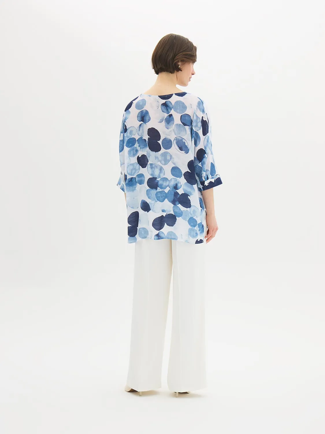 Printed 3/4 Sleeve V-Neck Blouse sold by Suzy Shier product image thumbnail 5