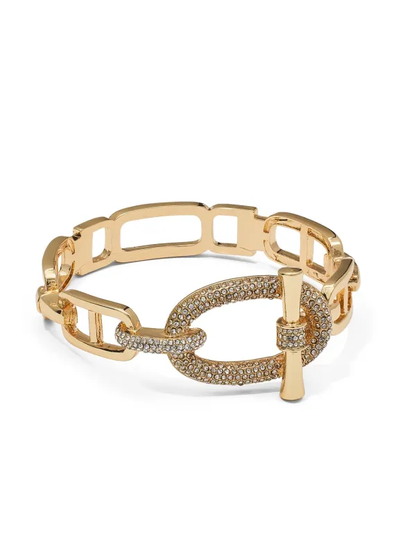 Pavé Link Toggle Bracelet made by Suzy Shier