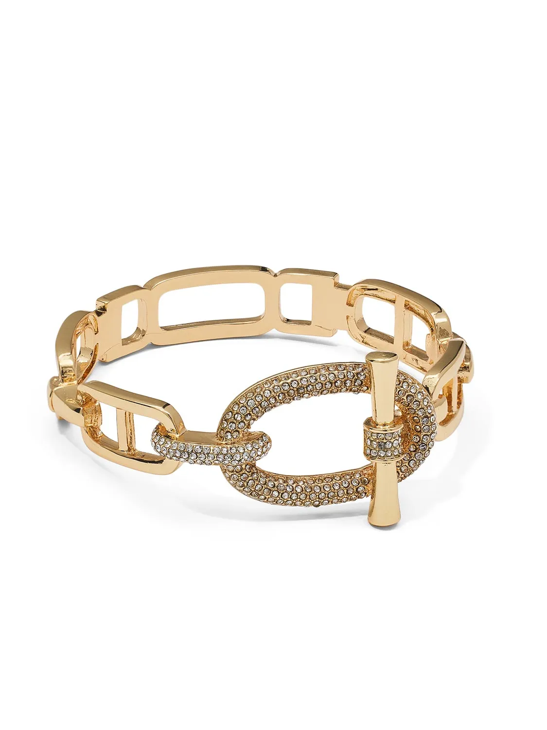 Pavé Link Toggle Bracelet sold by Suzy Shier